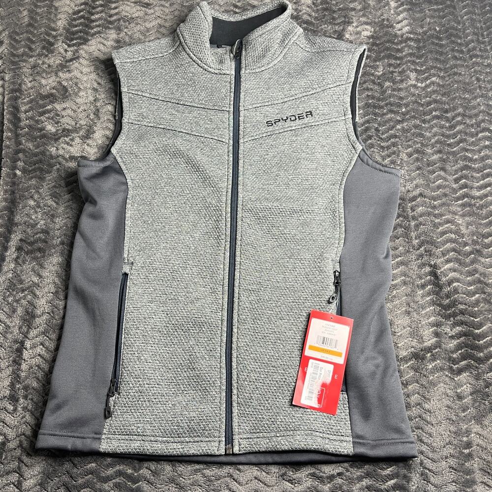 Spyder Brand Vest Winter Outdoor Gorpcore Black Full Zip Men S Gray Hiking NWT